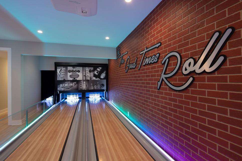 Basement Home Bowling Alley