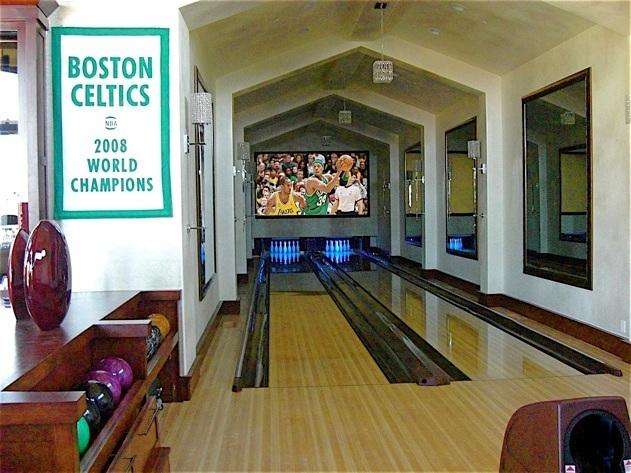 2 Lane Home Bowling Alley Installation of Celtics Star
